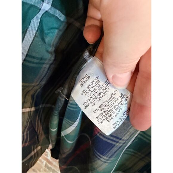 (More photos)PENDLETON • Black/Plaid Cotton/poly blend Rain Jacket Coat • Ladies - Picture 5 of 13